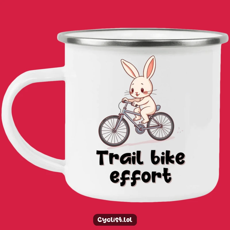 Funny Rabbit Bicycle Camping Mug - Determined Effort Outdoor Gift
