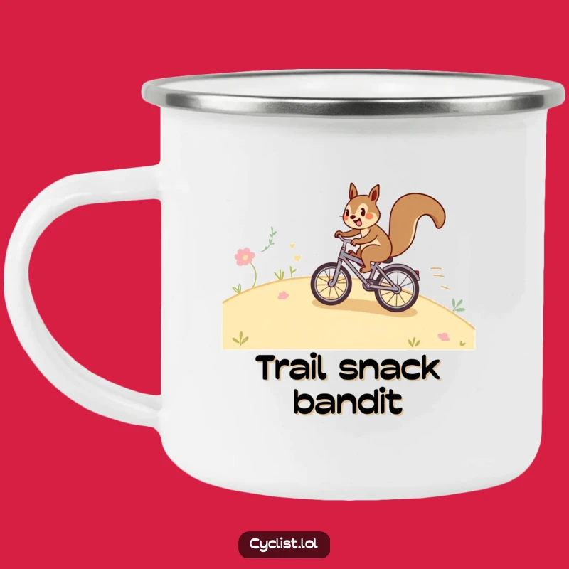 Funny Squirrel Bicycle Camping Mug: Happy Outdoor Sip for Adventurers