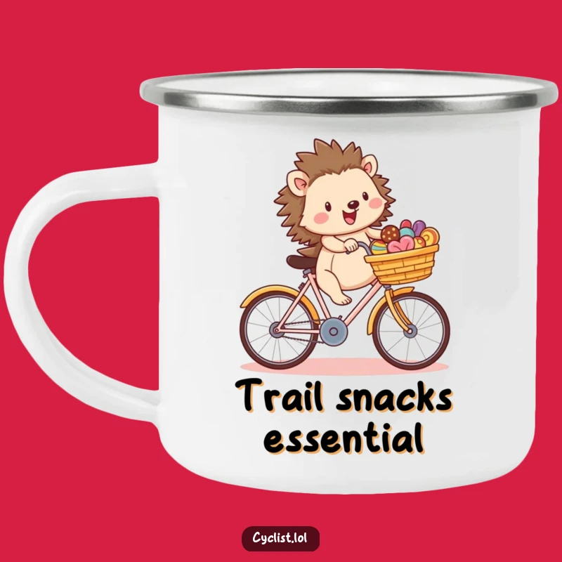 Funny Hedgehog Treat Camp Mug - Adorable Outdoor Drinkware