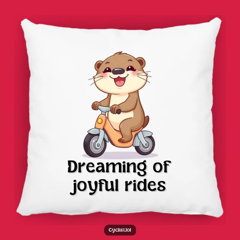 Funny Otter Tricycle Pillow - Cozy Curiosity, Joyful Comfort, Perfect Funny Gift!
