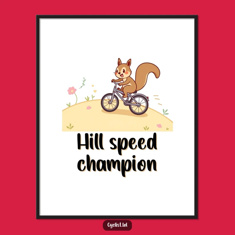 Funny Squirrel Bicycle Digital Print: Happy Art for Outdoor Decor