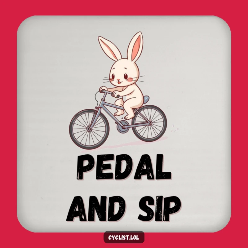 Funny Rabbit Bicycle Coaster - Protect Surfaces with Determination Gift