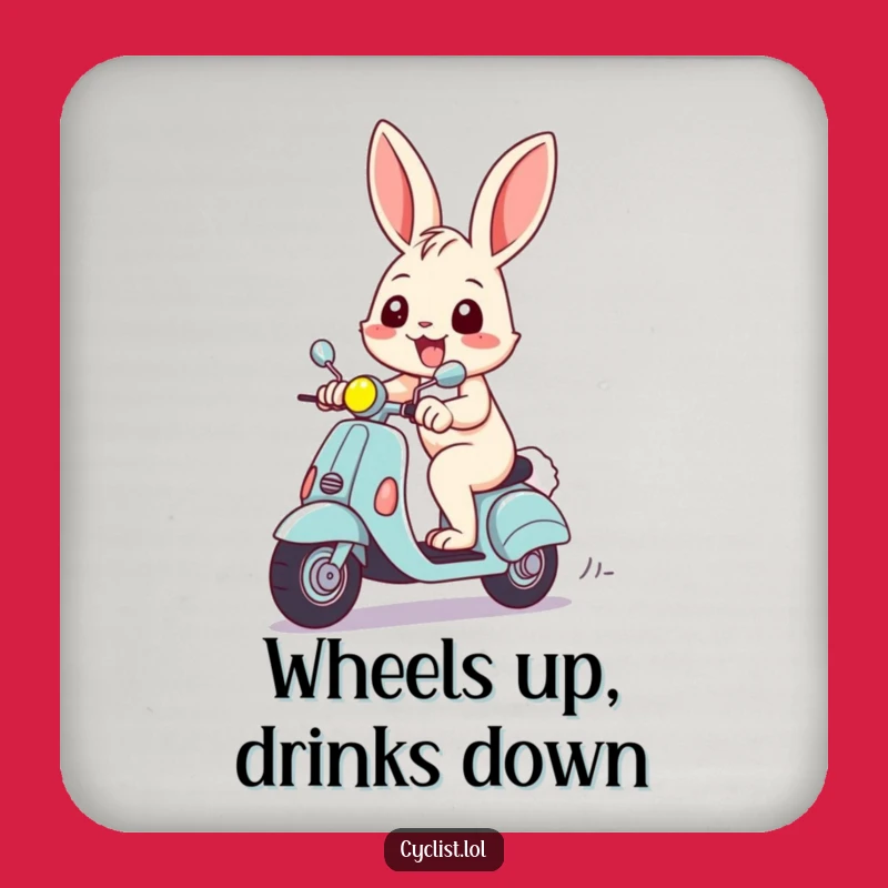 Funny Rabbit Scooter Coaster - Cheerful Protection, Grinning Style, Perfect Funny Gift!