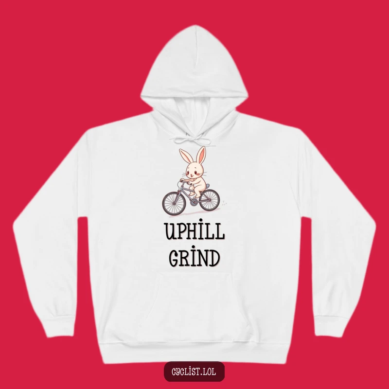 Funny Rabbit Bicycle Hoodie - Cozy Determination, Warm Effort Gift