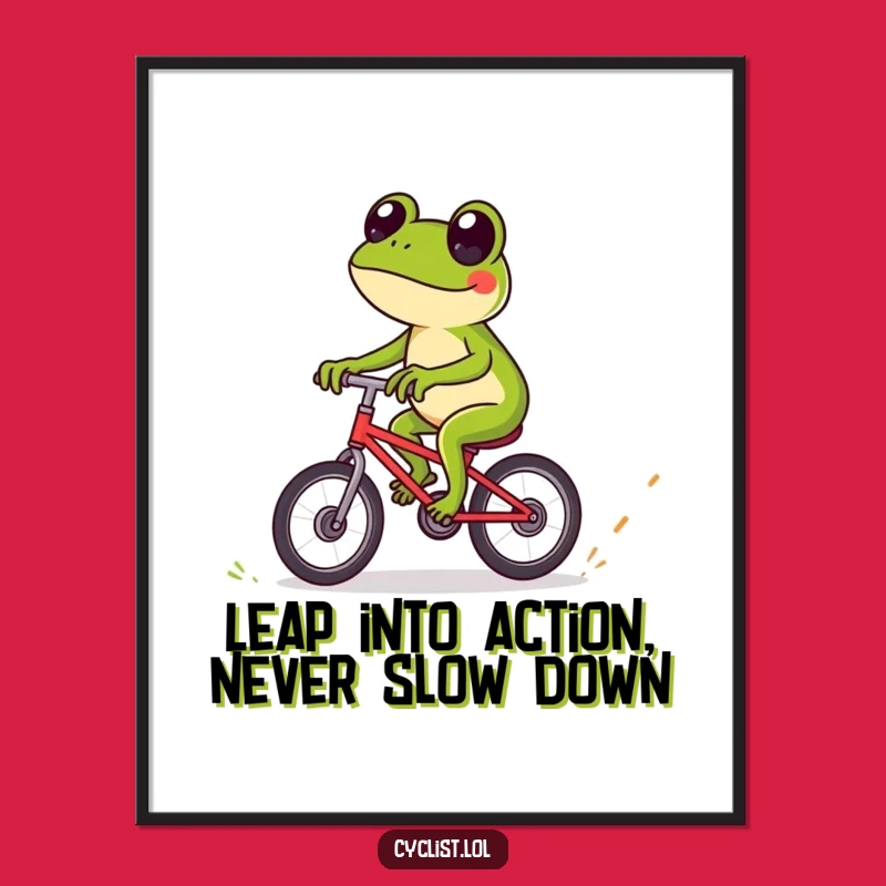 Free Printable Frog Wall Art: Bike Obstacle Fun, Downloadable Decor!