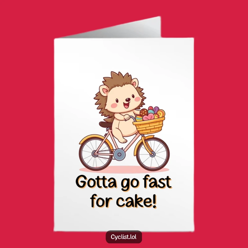 Free Printable Birthday Card: Happy Hedgehog Bike Ride, Sweet Downloadable Treat Gift