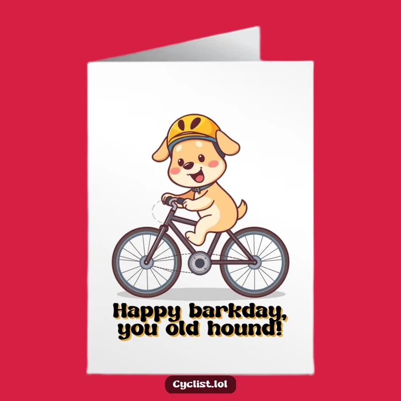 Free Printable Dog Birthday Card: Helmeted Speedster Fun, Downloadable Gift!