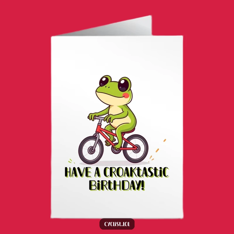 Free Printable Frog Birthday Card: Bike Obstacle Fun, Downloadable Gift!
