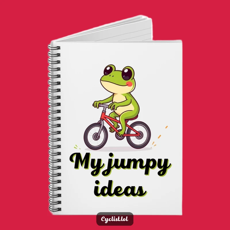 Funny Frog Bicycle Notebook: Expert Rider Cover for Adventurous Notes & Ideas