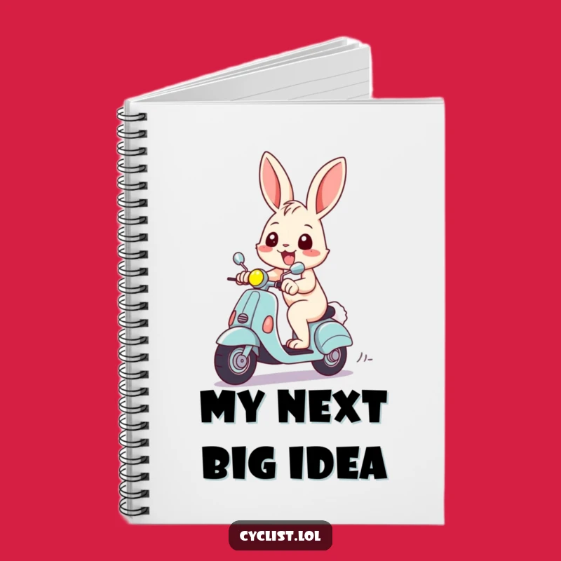 Funny Rabbit Scooter Notebook - Cheerful Notes, Grinning Ideas, Perfect Funny Gift!