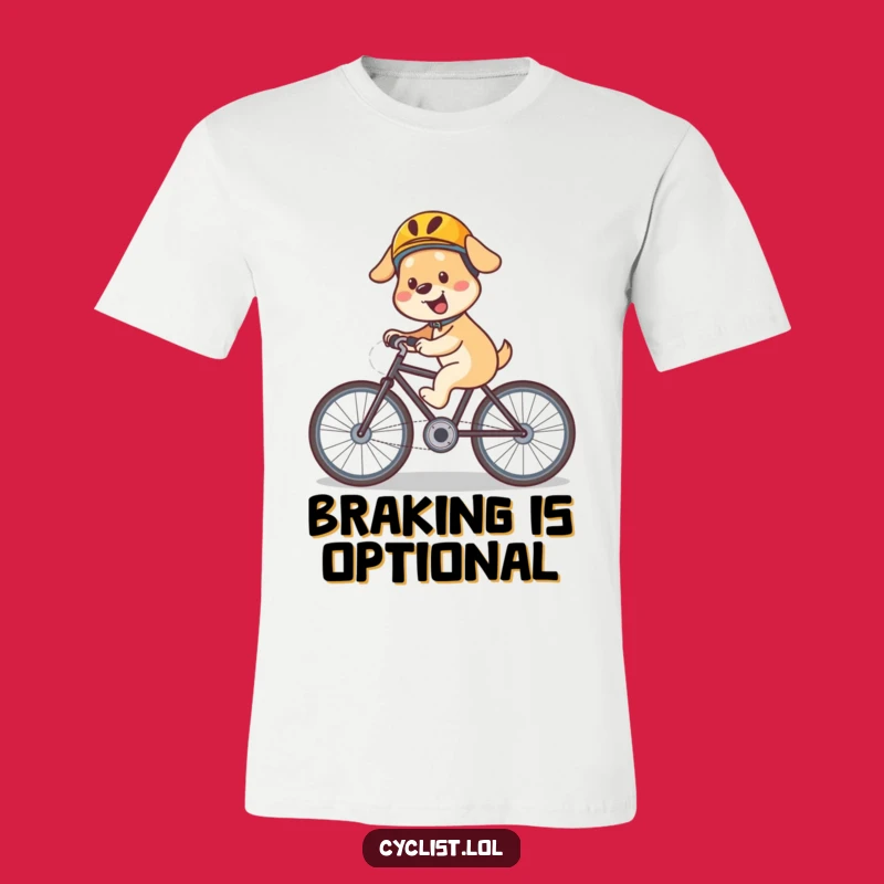 Funny Dog Bicycle T-Shirt: Helmeted Rider Design for a Joyful & Adventurous Look