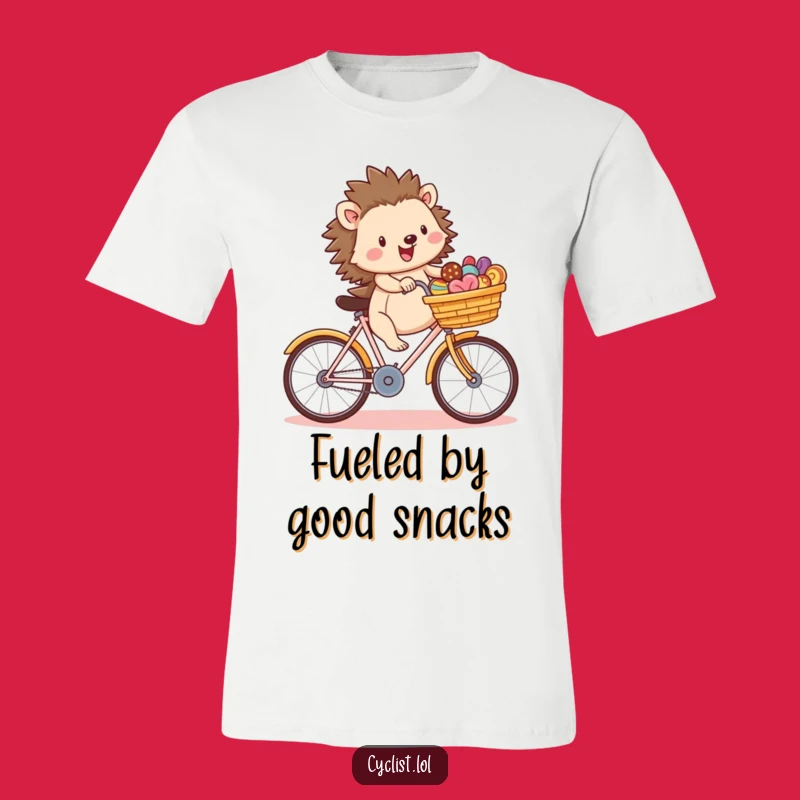 Funny Hedgehog Bicycle Treat Tee - Cute and Humorous Animal Shirt