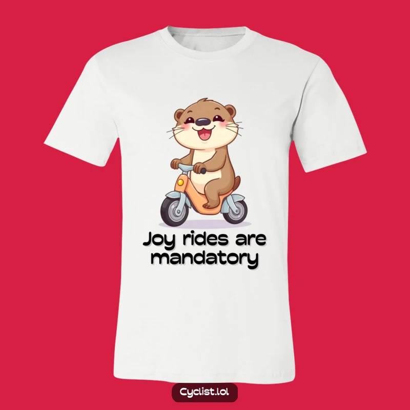 Funny Otter Tricycle T-Shirt - Curious Fun, Joyful Ride, Perfect Funny Gift!