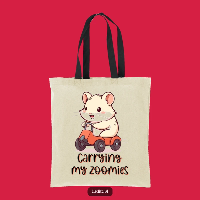 Funny Hamster Speedster Tote Bag: Carry Your Laughs in Style!